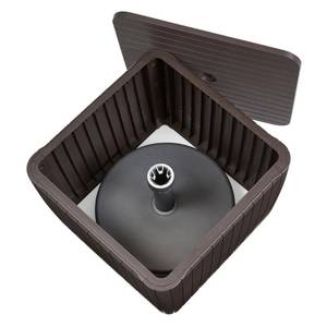 Patio Umbrella Base Table in Brown
