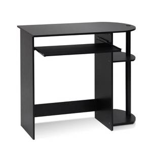 32 in. Rectangular EspressoBlack Computer Desk with Keyboard Tray