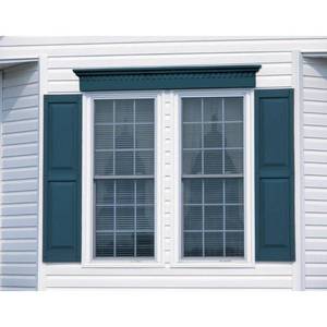 15 in. x 39 in. Raised Panel Vinyl Exterior Shutters Pair in #002 Black