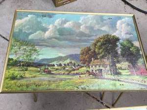 lot 97 image: Vintage TV Tray Set