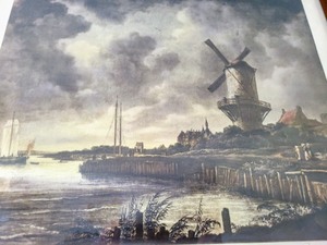 lot 42 image: Antique The Windmill Framed Print By Jacob Van Ruisdael
