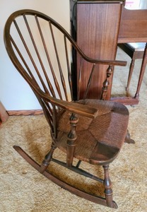lot 53 image: Vintage Wooden Rocking Chair