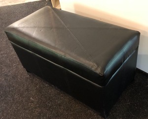 lot 123 image: Black Storage Ottoman