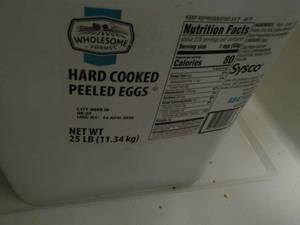 lot 122 image: 25 lb. Pail Sysco Refrigerated Hard...