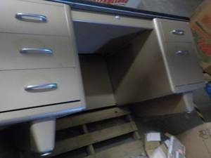 lot 153 image: Large Metal Desk 58 x 36 x 29...