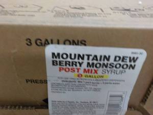 lot 170 image: 3 Gallon Mountain Dew Berry Monsoon...
