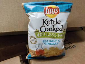lot 231 image: Case of 64 Lays Kettle Cooked 40% L...