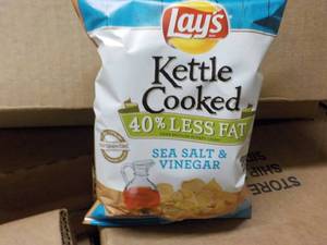 lot 233 image: Case of 64 Lays Kettle Cooked 40% L...