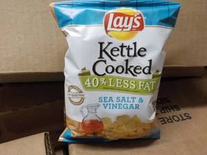 lot 234 image: Case of 64 Lays Kettle Cooked 40% L...