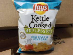 lot 235 image: Case of 64 Lays Kettle Cooked 40% L...