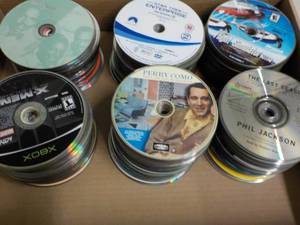 lot 258 image: 300 or so CDs, DVDs, Games and Au...