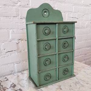 lot 117 image: Robins Egg Blue Spice Box