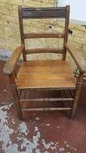 lot 85 image: Antique Eastlake Farmhouse Chairs, Pair