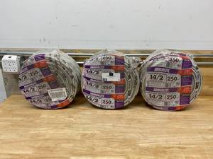 lot 6 image: SOUTHWIRE Lot of Three- 142 x 250 ft. Stranded CU MC (Metal Clad) Armorlite Cable (750 ft. total)