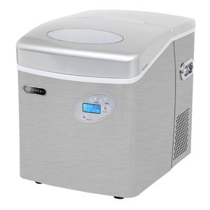 lot 18 image: WHYNTER 49 lb. Portable Ice Maker in Stainless Steel with Water Connection