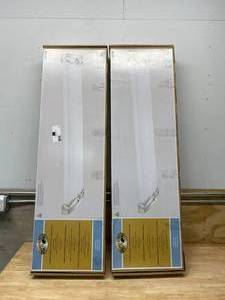 lot 31 image: HAMPTON BAY Lot of Two- Regency 4-Light Flush-Mount Brushed Nickel Flourescent Lights