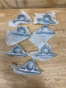 lot 38 image: STEELTEK Lot of Seven- 1-14-in Silver Structural Pipe Fitting Offset Flange