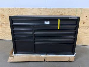 lot 50 image: HUSKY Heavy-Duty 52 in. W 9-Drawer, Deep Tool Chest Rolling Cabinet in Matte Black