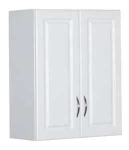 lot 75 image: CLOSETMAID 30 in. H x 24 in. W x 12 in. D White Raised Panel Wall Mounted Cabinet Storage