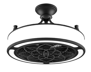 lot 89 image: STILE CF0130 22 IndoorOutdoor Enclosed Ceiling Fan in Black