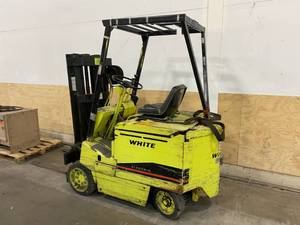 lot 94 image: White Lift Trucks Forklift with Hertner Battery Charger