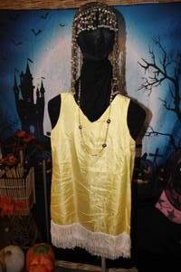 lot 6 image: Yellow & White Flapper Dress