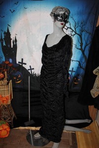 lot 16 image: Fitted Black Dress & Mask