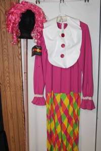 lot 56 image: Perfect Pink Clown Suit & Wig