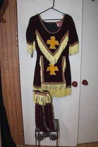 lot 62 image: Faux Velvet Roman Tunic & Boot Covers