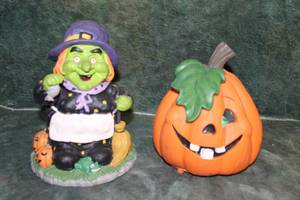 lot 78 image: Motion Activated Witch & Pumpkin
