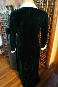 lot 132 image: Vintage Long Sleek Velvet CoatDress