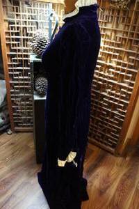 lot 94 image: Vintage Velvet Long Button Up CoatJacket