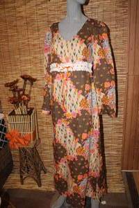 lot 38 image: Fun and Funky Flower Child Long Dress