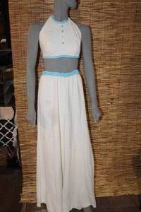 lot 56 image: Sooo Seventies Wide Leg Pants & Halter Top, Sz. L