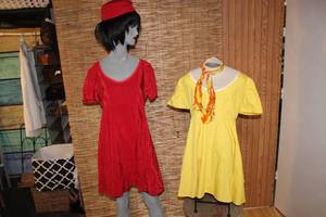 lot 63 image: Red & Yellow Mini Dresses Sz SM