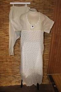 lot 34 image: Remarkable Late 1800s Nightgown & Pantalettes