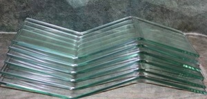 lot 194 image: Six Glass Wave Shelves