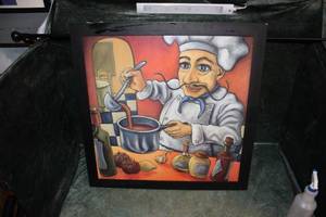 lot 68 image: Large, Brightly Colored Framed Art The Great Indoors