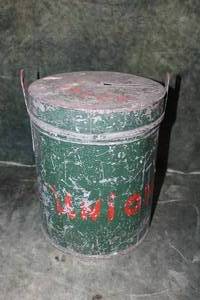 lot 18 image: Medium Antique Galvanized Metal Voter Ballot Box