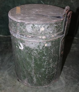 lot 19 image: Small Antique Galvanized Metal Voter Ballot Box