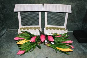 lot 108 image: Citrus Bromeliad Stems and Decorative Faux Window Boxes