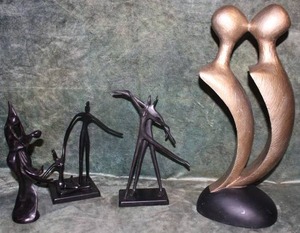 lot 95 image: Modernist Figural Sculptures