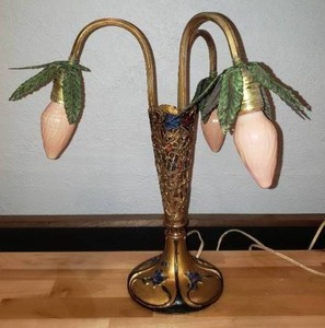 Rare & Unique Art Deco Brass Table Lamp