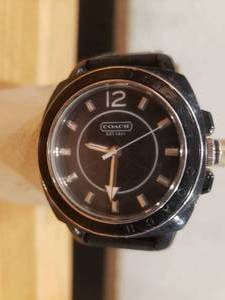 Classic Coach Black & White Large Face Watch