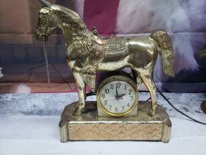 1930s Sessions Art Deco Horse Mantle Clock