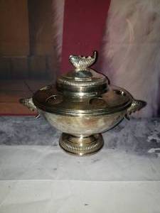 Ritzy Silver Plate Vodka & Caviar Serving Set