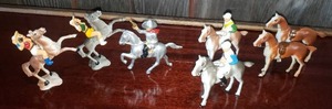 Vintage Cast Iron Race Horses & Western Tricksters