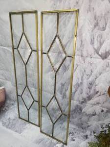 2 Cut Glass Panels