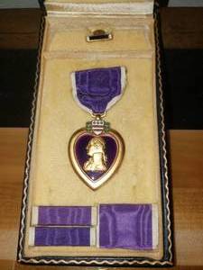 Purple Heart Medal & Bars in Case