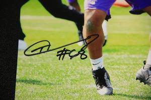 lot 33 image: TJ Clemmings Minnesota Vikings 8x10 Photo Autograph